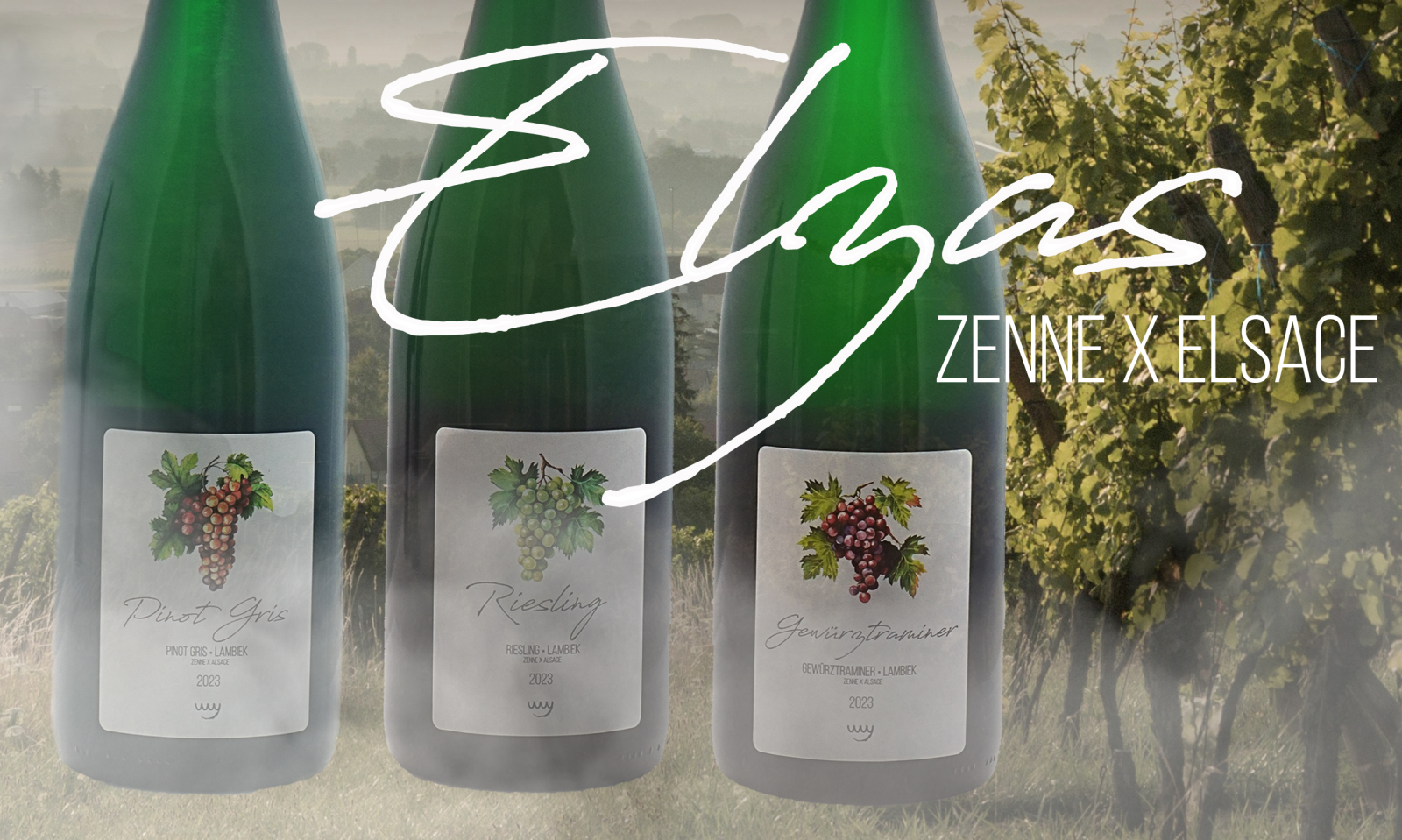 Boerenerf blendt lambiek met verschillende Elzas 