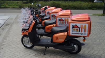 Scooters van thuisbezorgd.nl