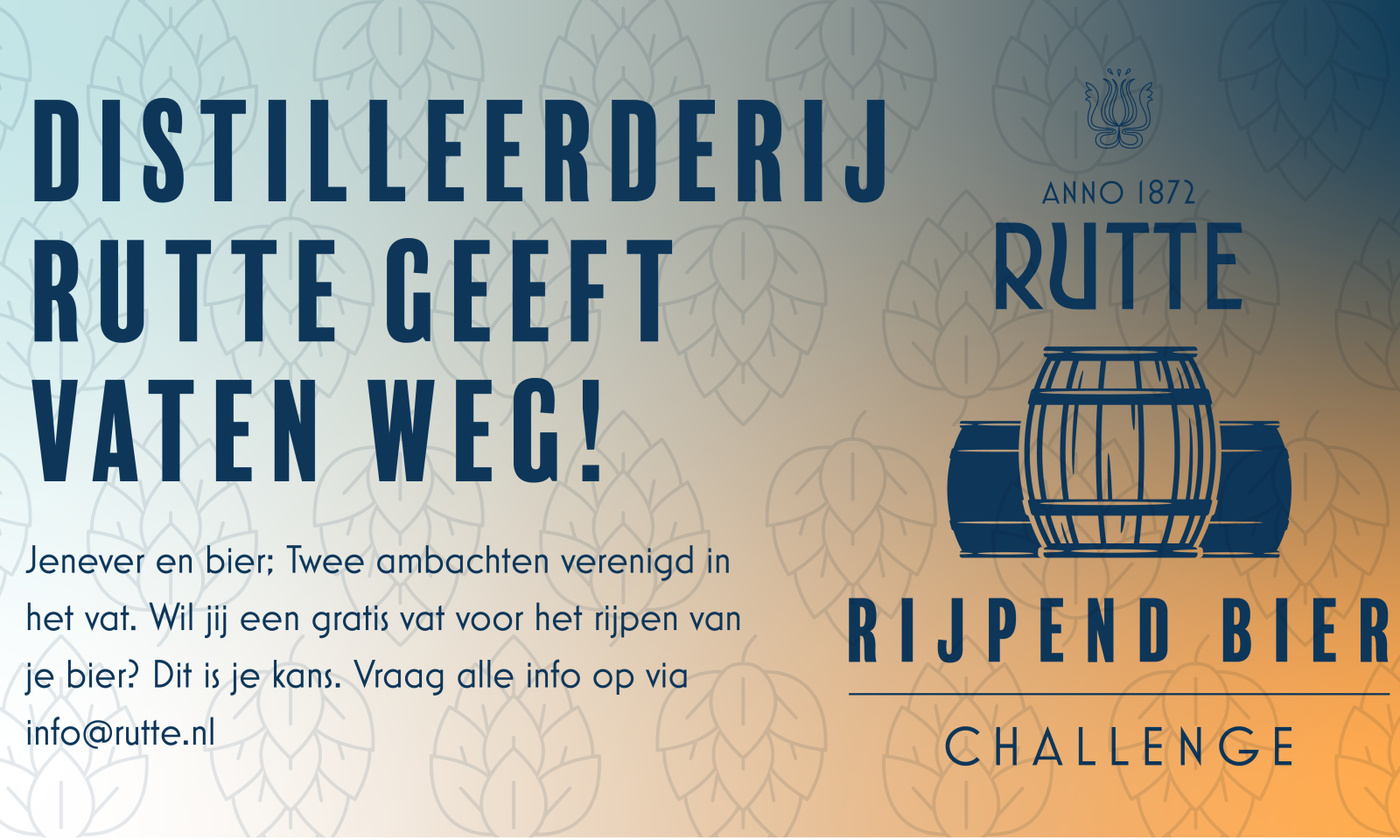 Distilleerderij Rutte geeft vaten weg aan brouwers