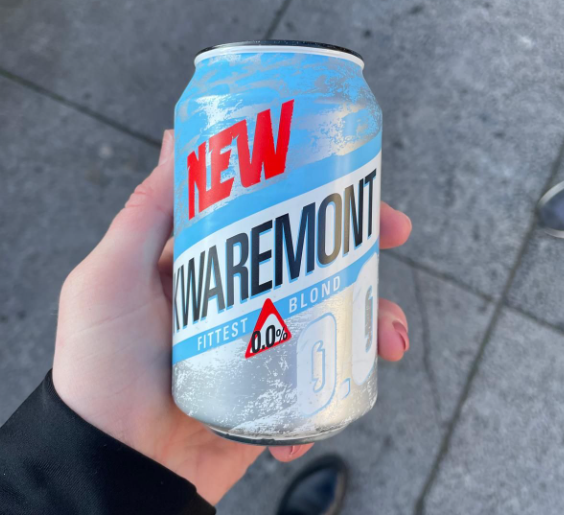 Blikje Kwaremont 0.0% dat tijdens de koers wordt uitgereikt