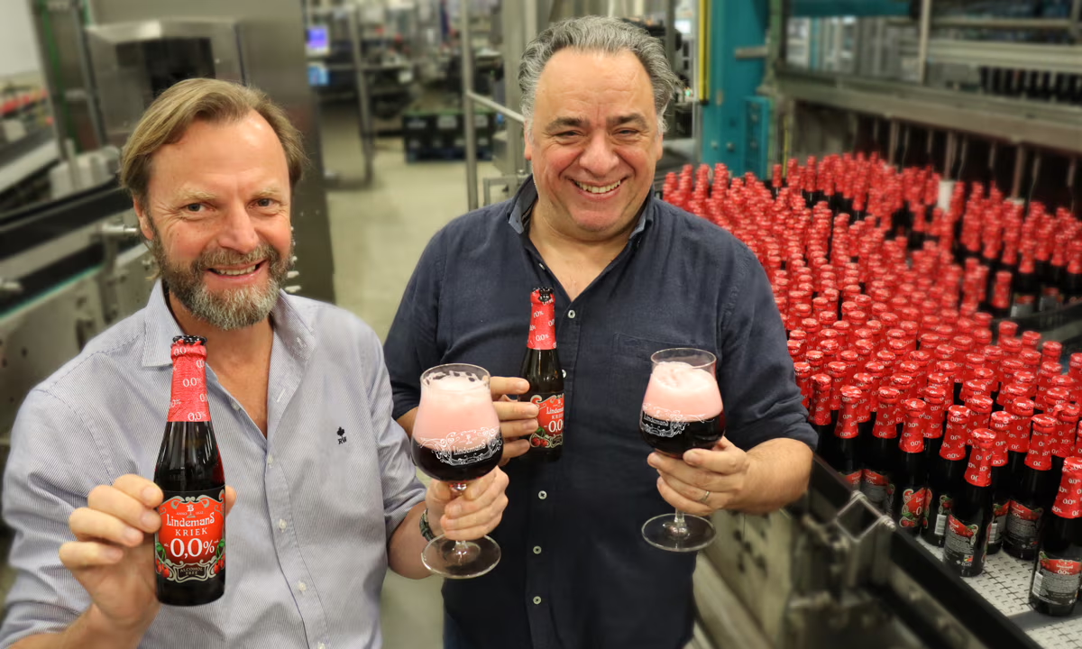 Dirk en Geert Lindemans met Kriek 0,0%
