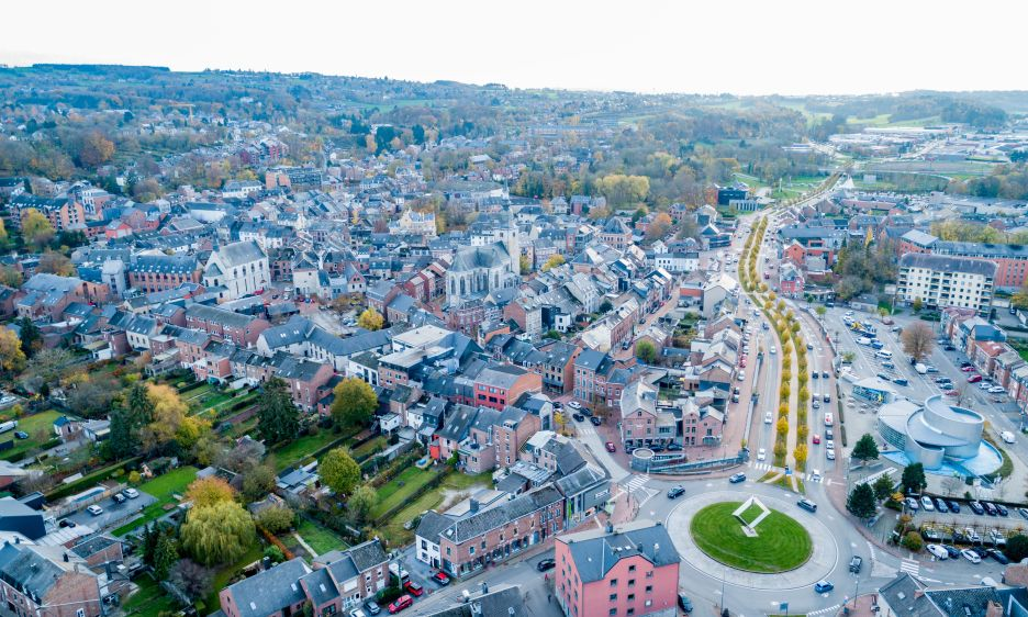 Marche-en-Famenne vanuit de lucht