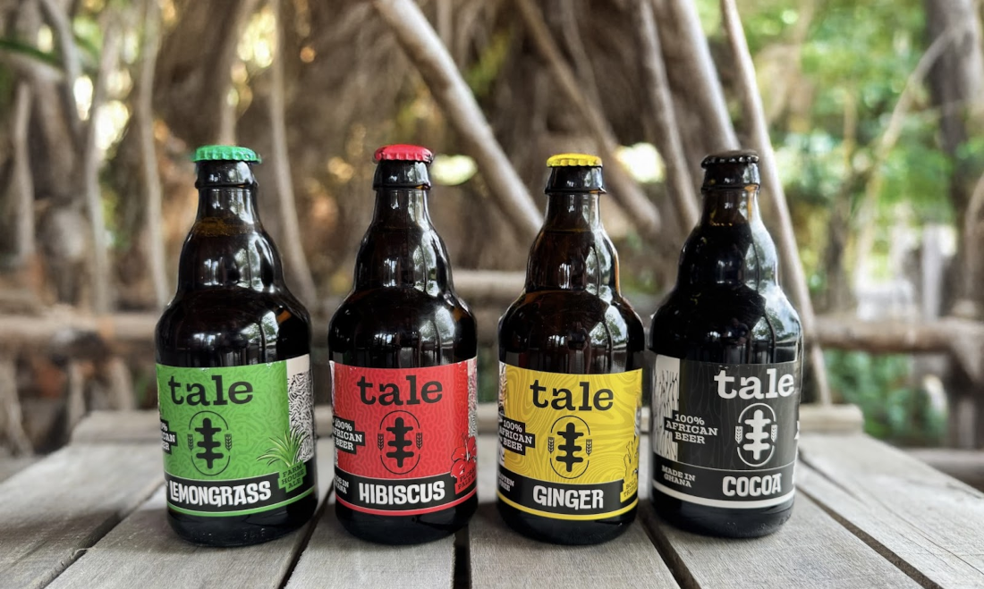 Vier bieren van Tale uit Ghana