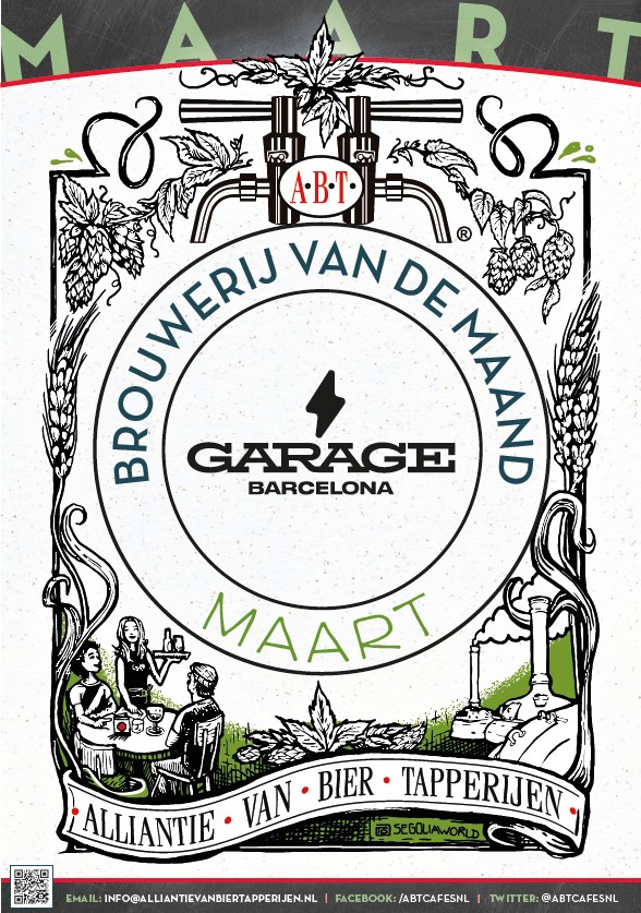 Illustratie van Garage Beer Co. als brouwerij van de maand bij ABT.