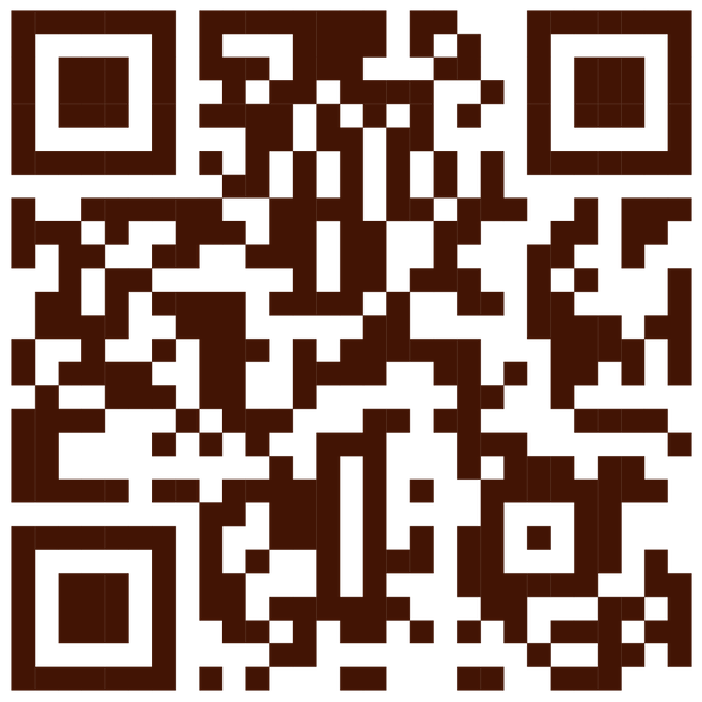 Een donkere QR-code op een witte achtergrond om brouwerijen en proeflokalen in de buurt te vinden