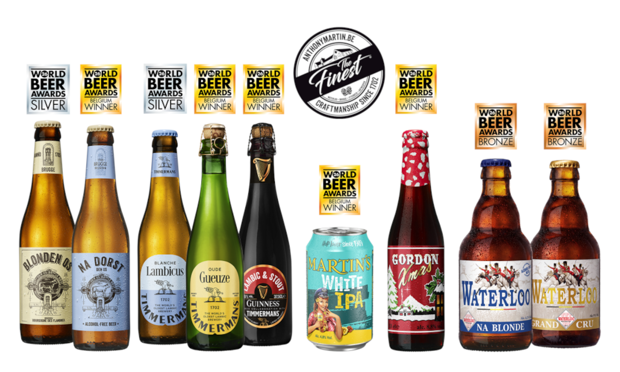 Anthony Martin Group maar liefst negen keer bekroond tijdens de World Beer Awards 2026