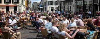 Biertje op het terras