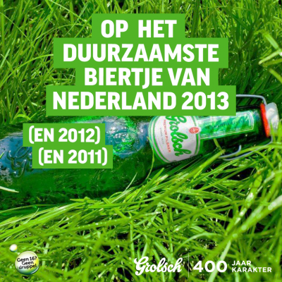 Grolsch duurzaamste biertje