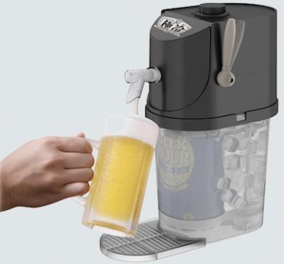 Japanners komen met een nieuwe uitvinding: De draagbare biertap