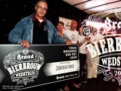 Jeroen Free wint Brand bierbrouwwedstrijd Jeroen Free wint Brand bierbrouwwedstrijd
