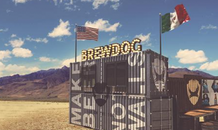 Brewdog plaatst een bar op de grens van VS en Mexico