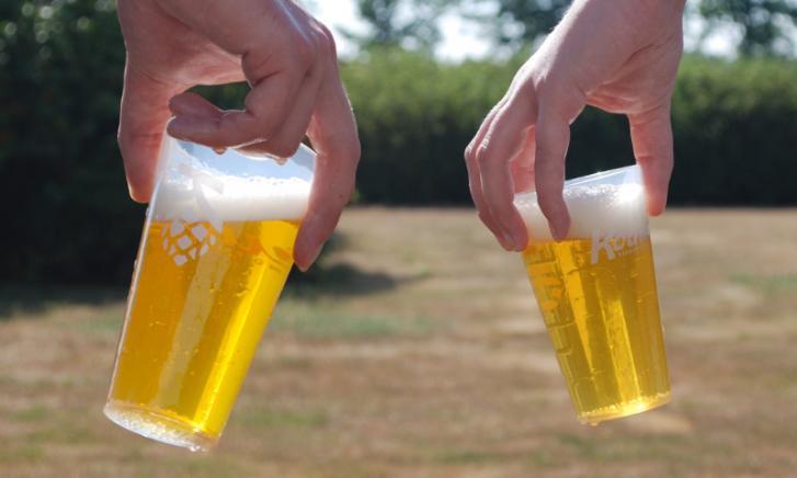 Grolsch Kornuit circulaire drinkbekers Grolsch Kornuit circulaire drinkbekers