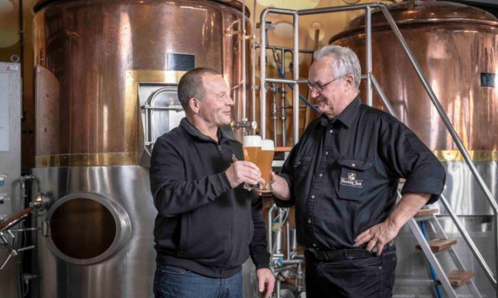Steve en Gerard met Witte Raaf Witbier Steve en Gerard met Witte Raaf Witbier