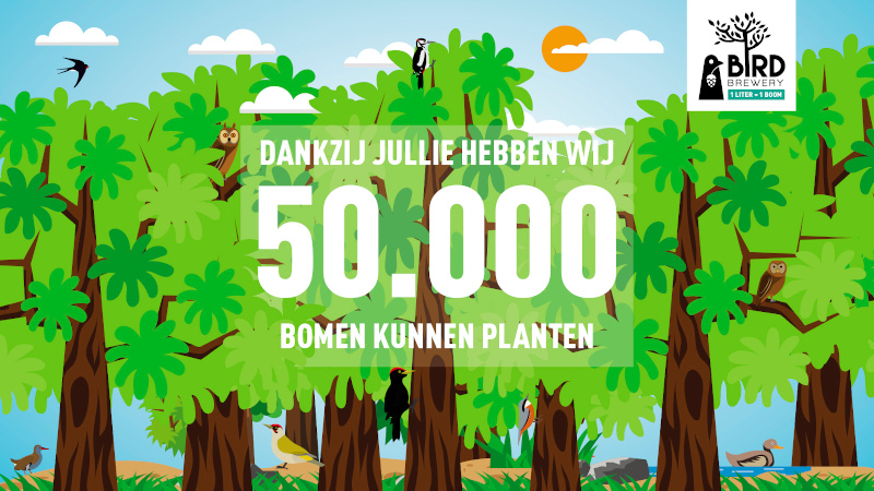 Bierbrouwerij plant ruim 50.000 bomen