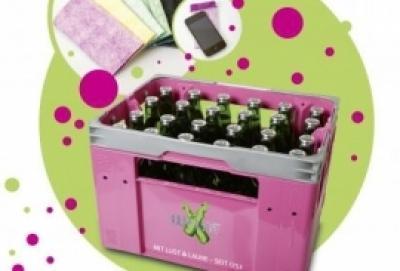 Roze bierkrat