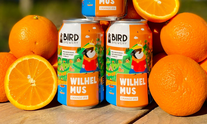 Wilhelmus bier Bird brewery met sinaasappels