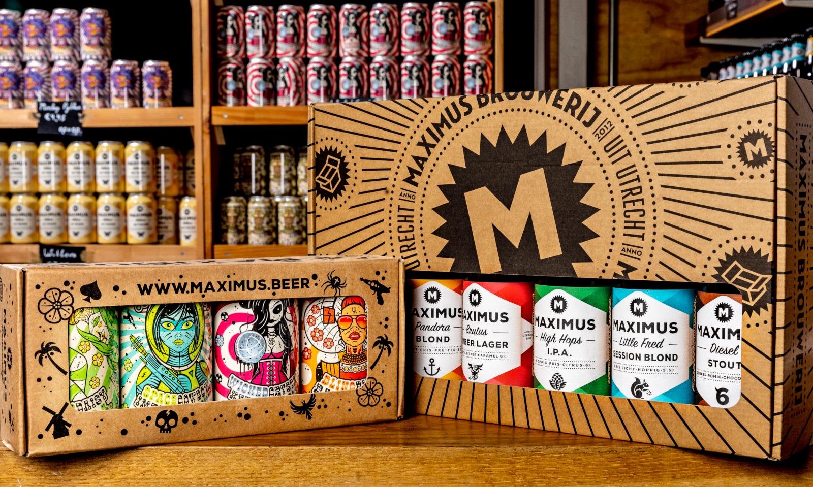 Duurzame omverpakking van bieren van Brouwerij Maximus