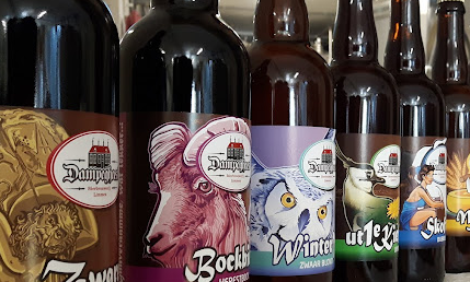 bierflessen van damphegeest brouwerij