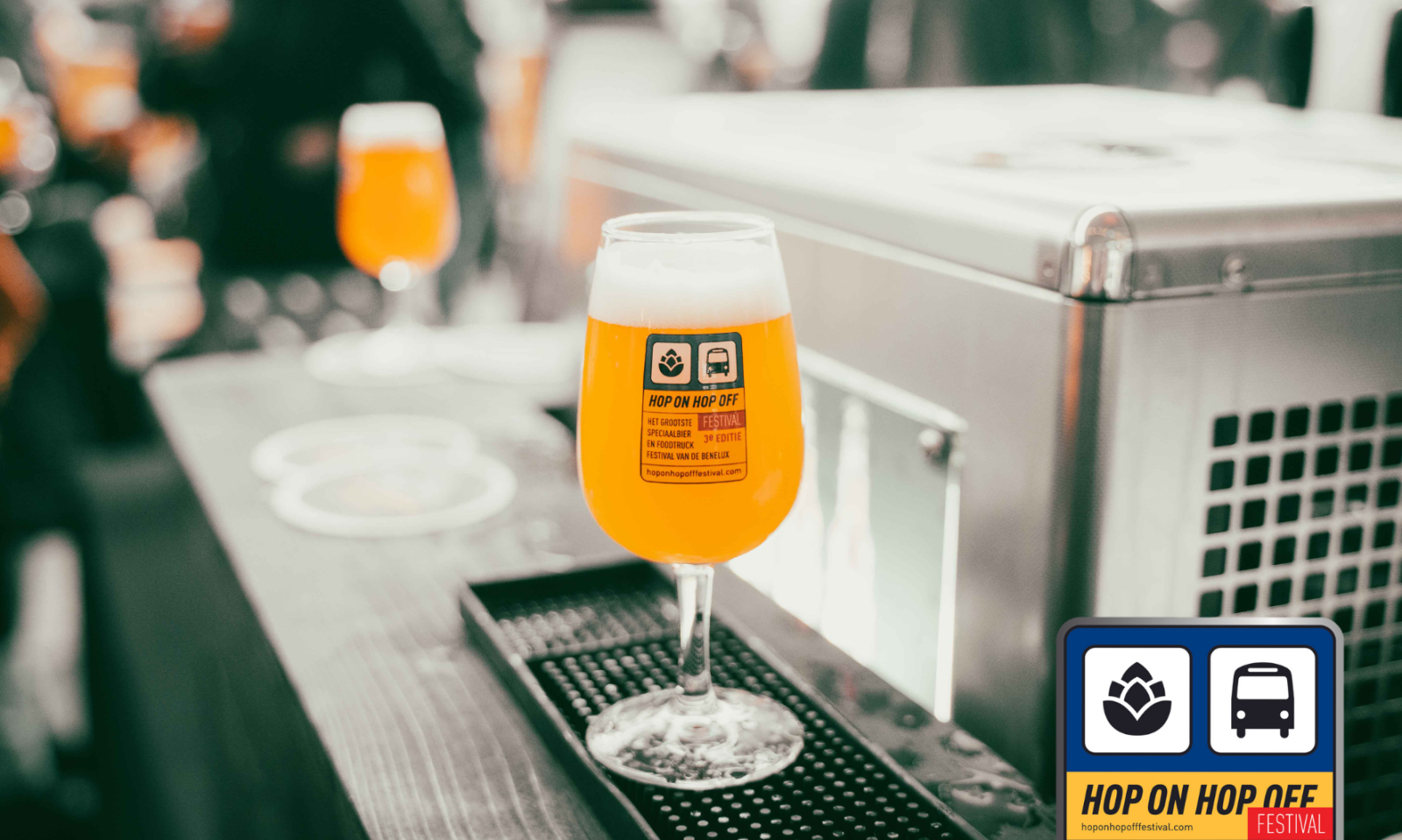 Hop On Hop Off Festival bierglas