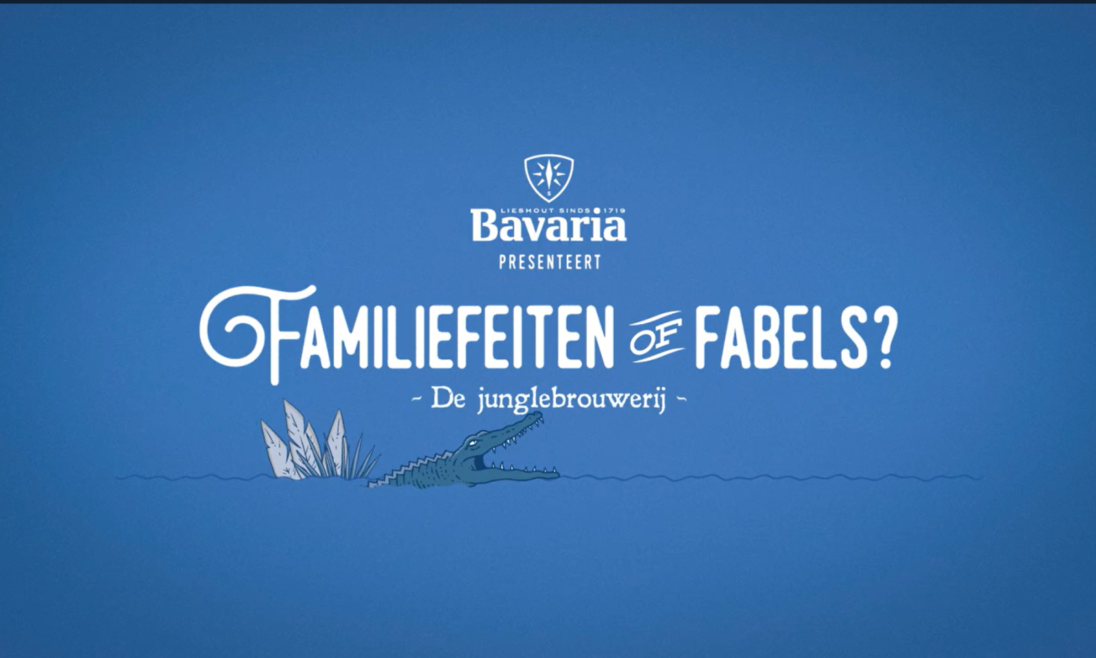 Blauw affiche met tekst 