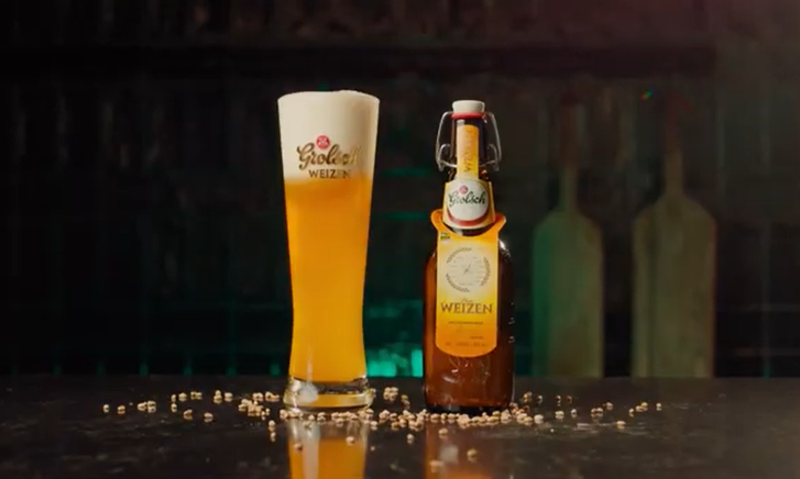 Grolsch Puur Weizen beugelfles en glas