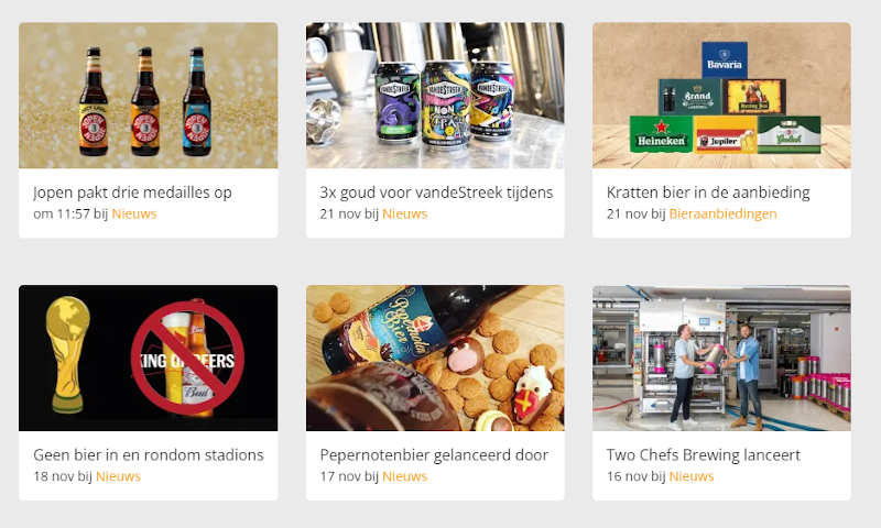 Bier gerelateerde content op Biernet.nl
