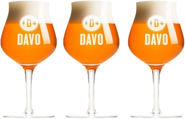 Drie DAVO bierglazen Drie DAVO bierglazen