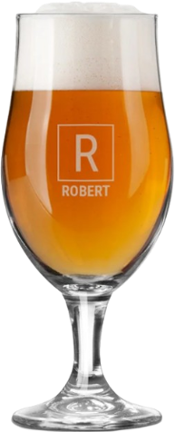 Gegraveerd bierglas