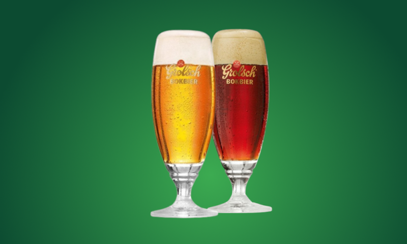Grolsch bokbier bierglazen Grolsch bokbier bierglazen