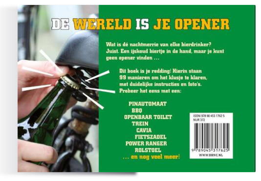 Achterkant 99 manieren om je bierflesje te openen