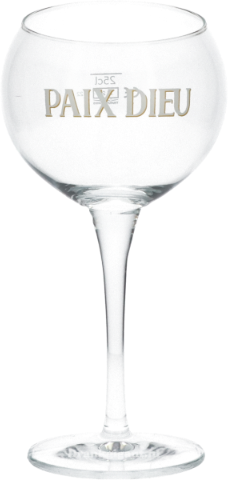 Paix Dieu bierglas leeg