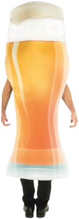 Bierglas kostuum achterkant Bierglas kostuum achterkant