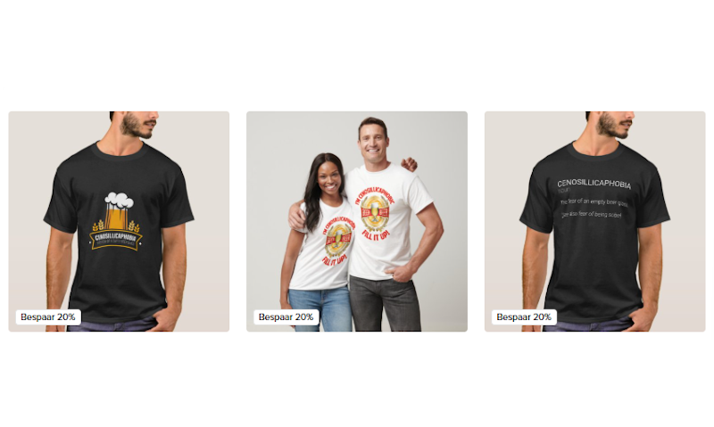 Cenosillicafobie T-shirts verschillende designs Cenosillicafobie T-shirts verschillende designs