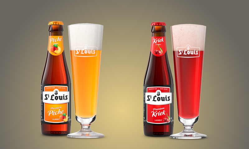 St. Louis bieren in het originele bierglas