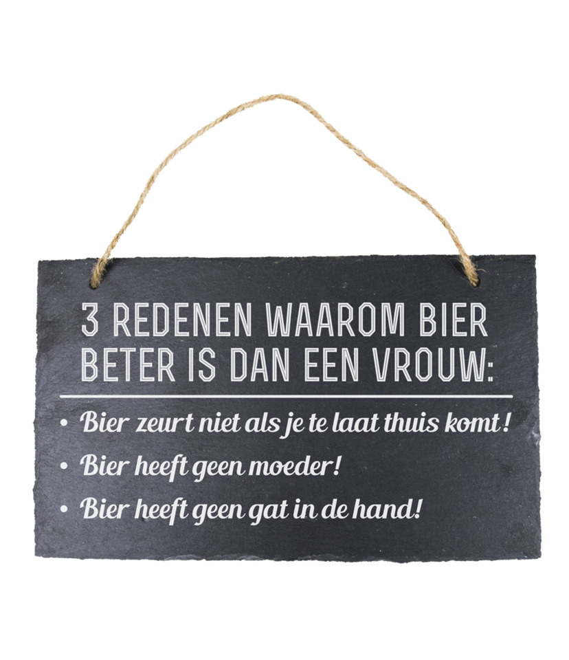 Leisteen 3 redenen bier beter dan een vrouw