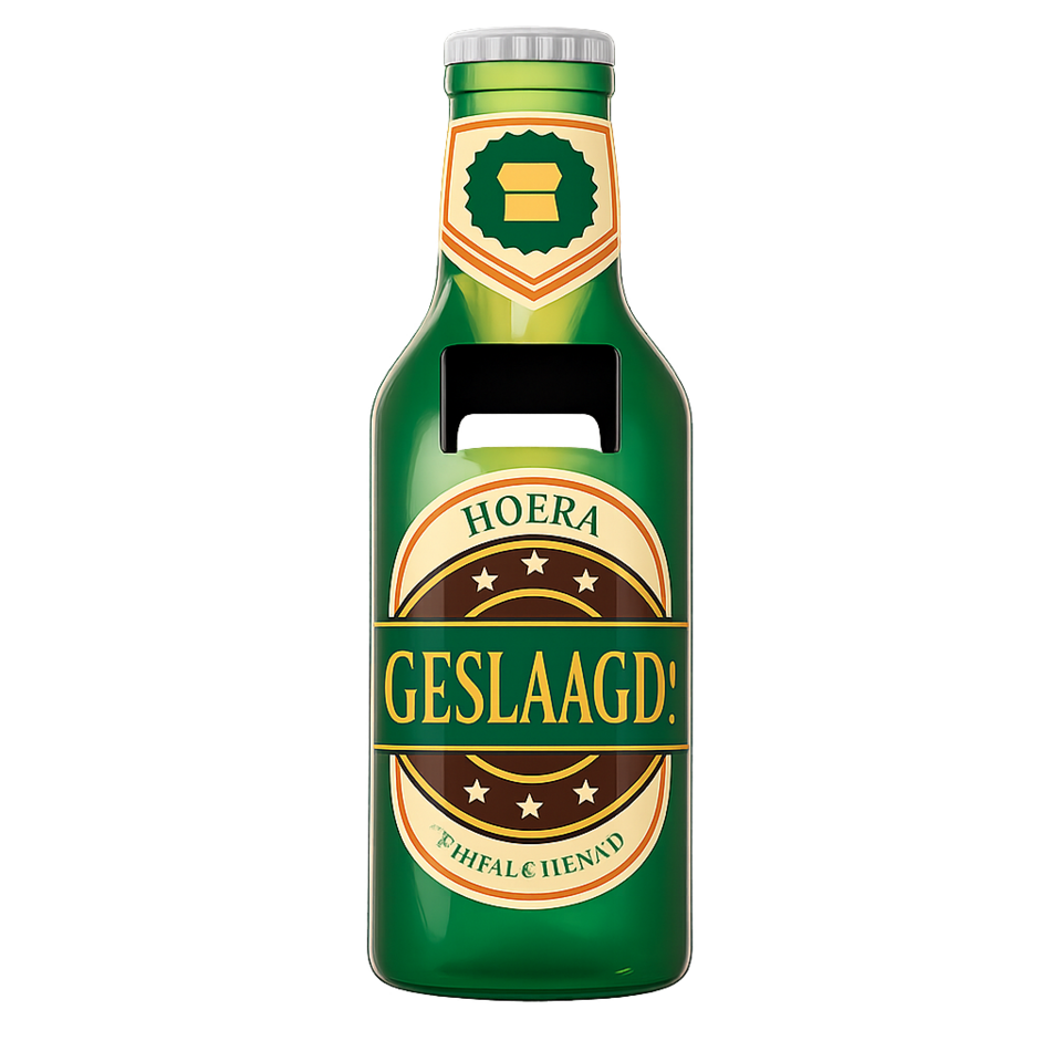 Bieropener geslaagd school