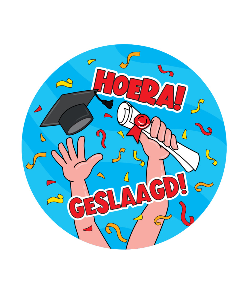 Bierviltjes geslaagd cartoon (set van 6)