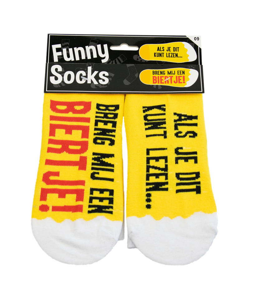 Funny socks breng mij een biertje