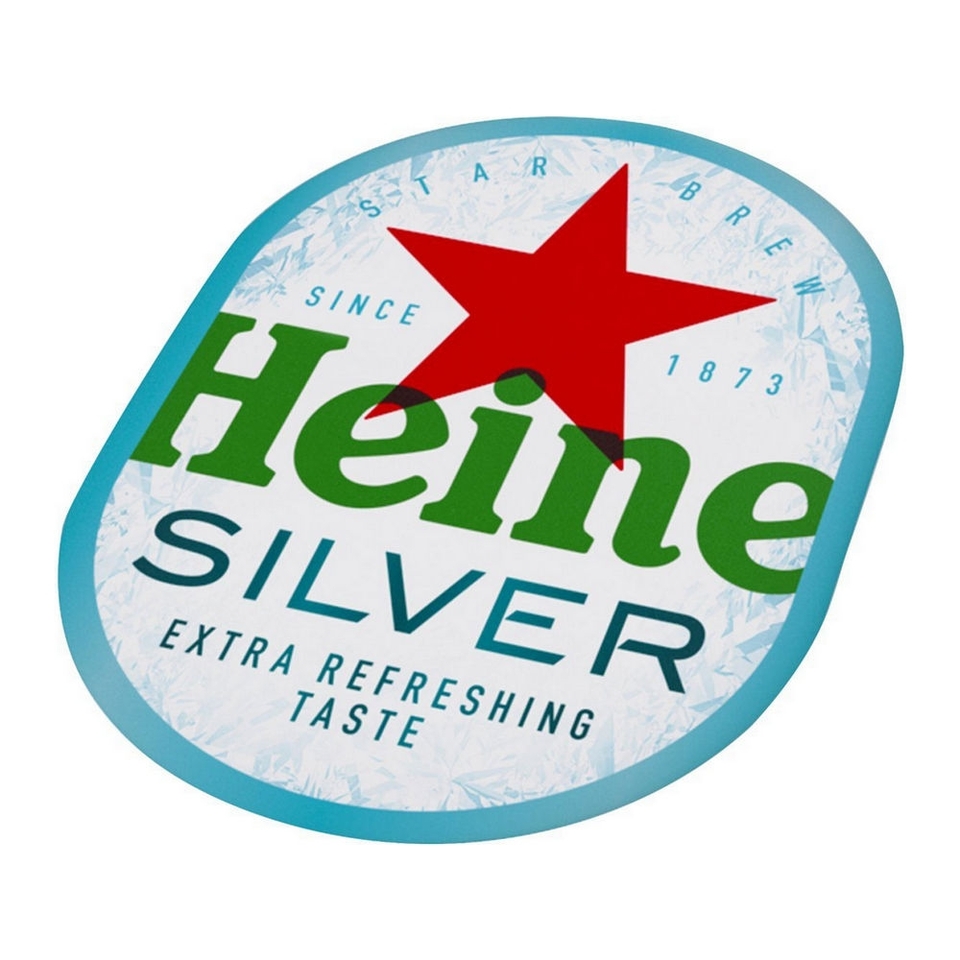 Heineken bierviltjes Silver, een officiele set van 400 bierviltjes met de Heineken Silver-opdruk.