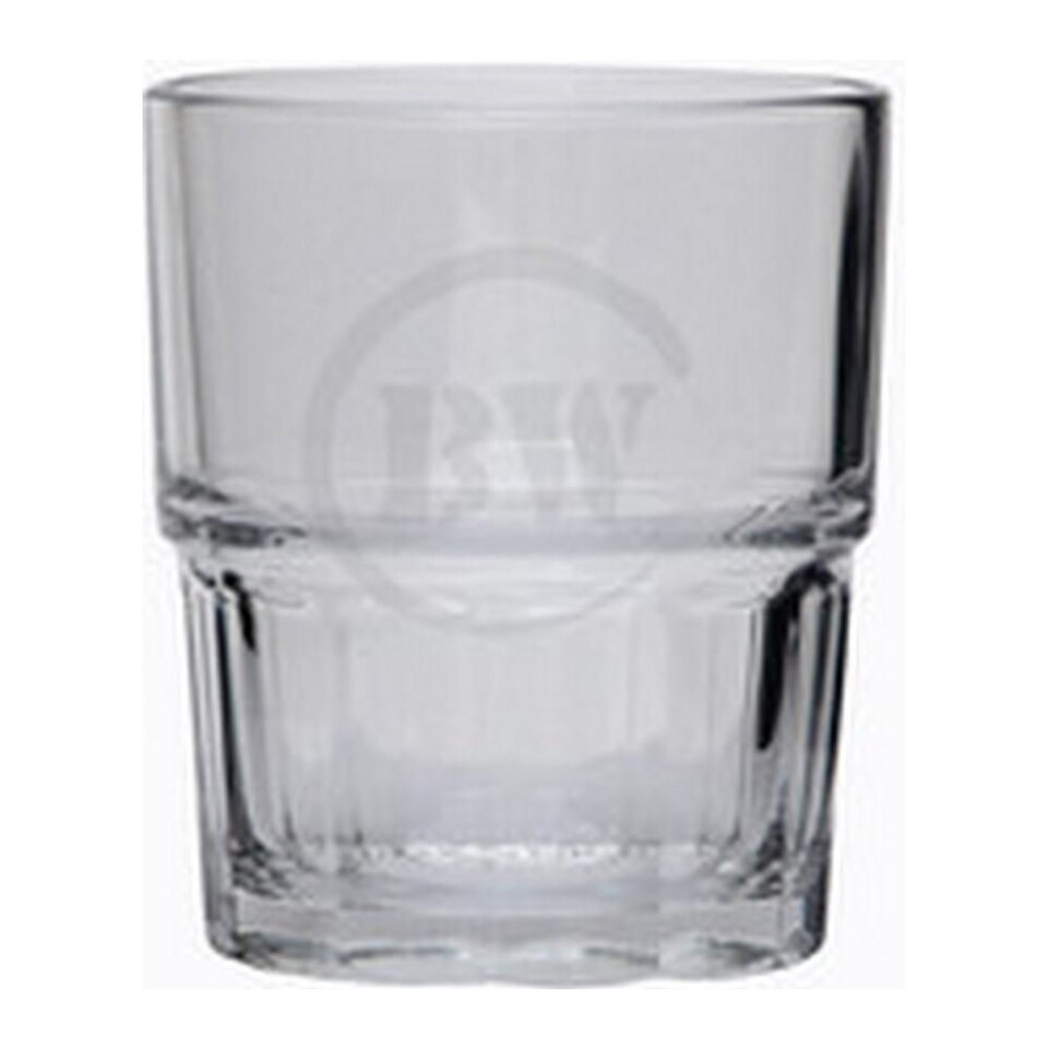 Klein stapelbaar bierglas van Bierwinst met het BW-logo in het glas.