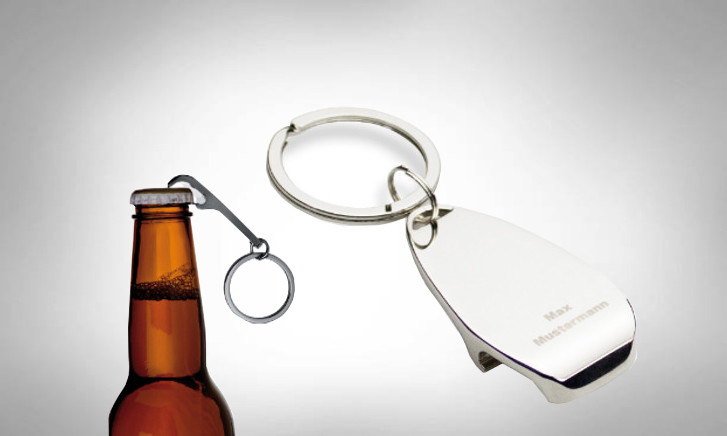 Bedrukte sleutelhanger met flesopener | AtmR Gifts