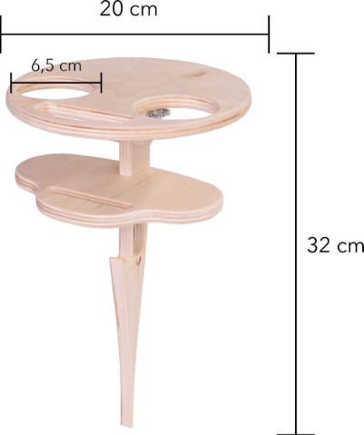 Bier bijzet tafel afmetingen