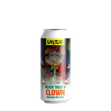 Uiltje Never Trust a Clown blik 44cl
