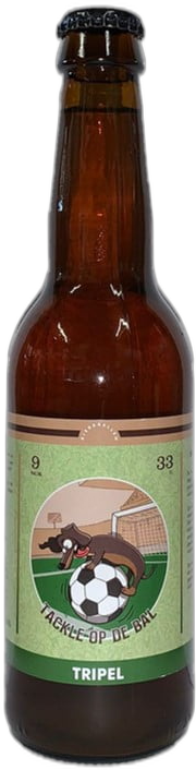 Tackle op de Bal Tripel flesje van 33cl