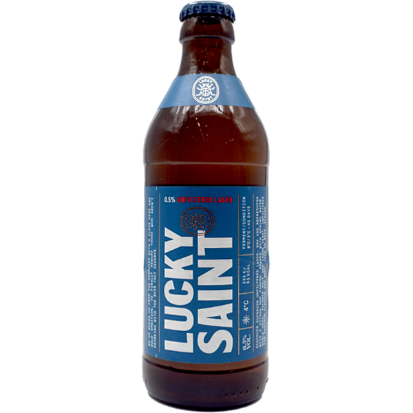 Lucky Saint Unfiltered Lager alcoholvrij pils 0,5% 330ml