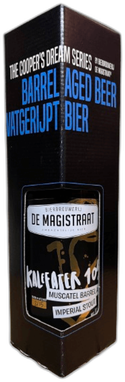 De Magistraat Kalefater 105 Muscatel BA Imperial stout flesje van 33CL