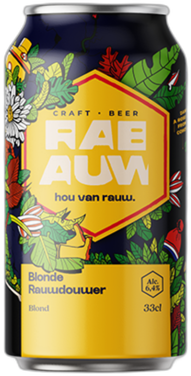 Rabauw Blonde Rauwdouwer blikje van 33CL