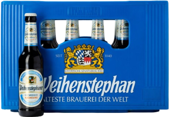 Weihenstephaner Hefeweissbier Alkoholfrei krat met 24 flesjes van 33cl