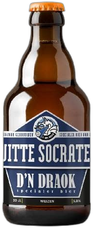 D’n Draok Witte Socrates flesje van 33CL