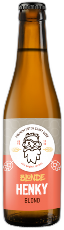 Blonde Henky flesje van 33cl